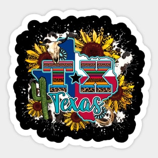 Texas Girl- Sunflowers - Texan Sticker